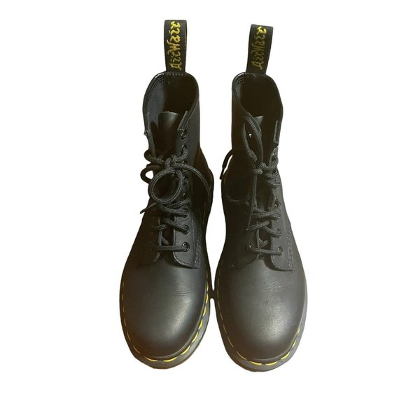 Dr. Martens 1460 MONO 8 Eye Leather Boots  BLACK SMOOTH US 4 M, US 5 L, UK 3 - Picture 7 of 16